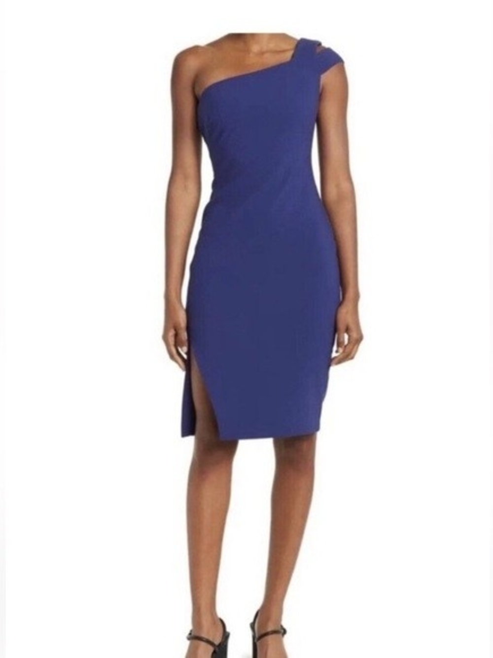 Likely One-Shoulder Purple Sheath Dress